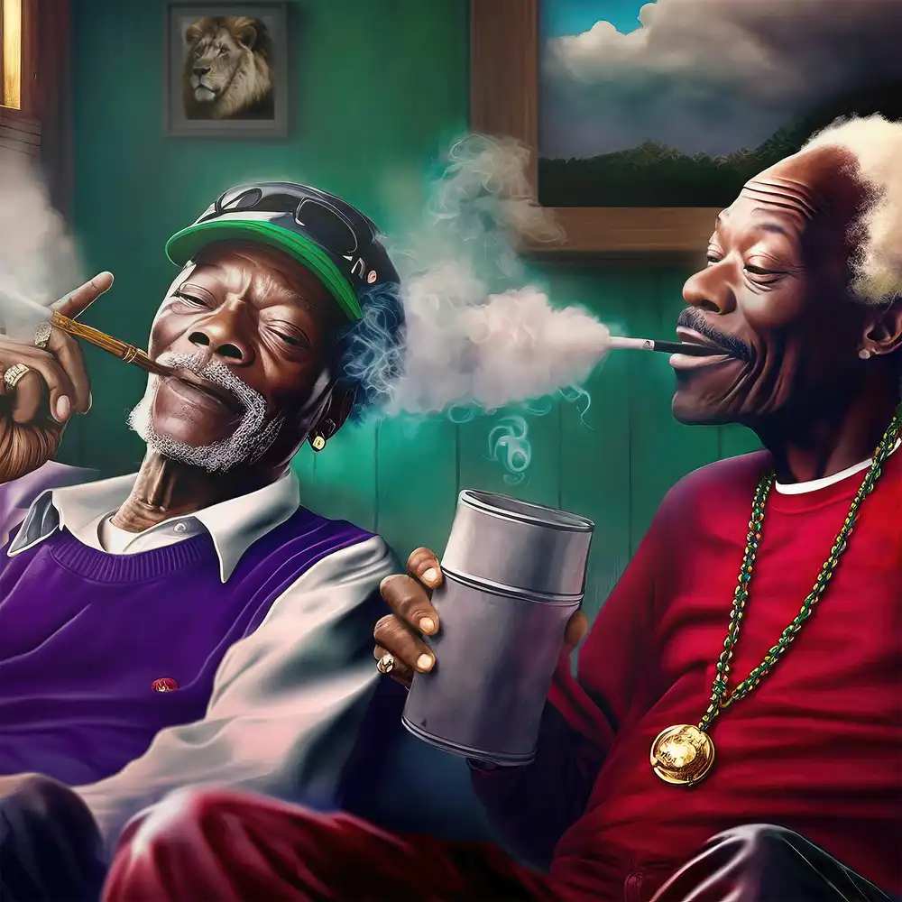 Shroomstep Art - Jackson and Snoop