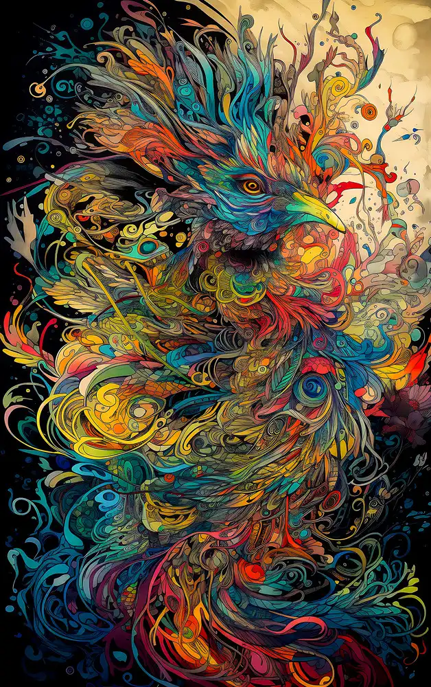 Shroomstep Art - The Psychedelic Phoenix