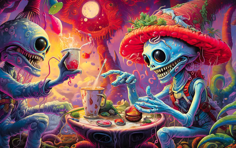 Shroomstep Art - Tea With Mushrooms And Time